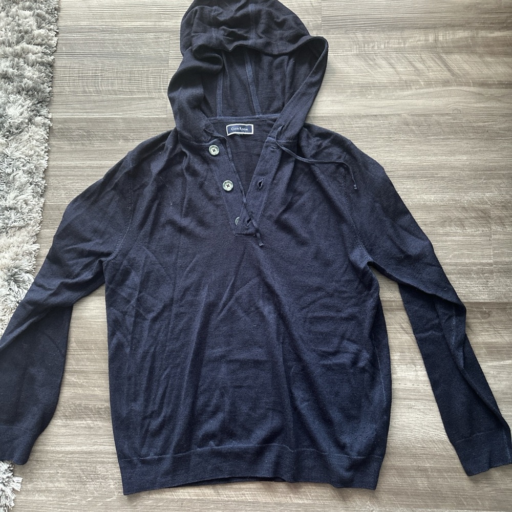 Club Room Dark Blue Hooded Sweater